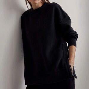 Varley Mae Boyfriend Sweatshirt | Size S | Black